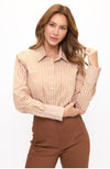 Mocha Stripe Blouse