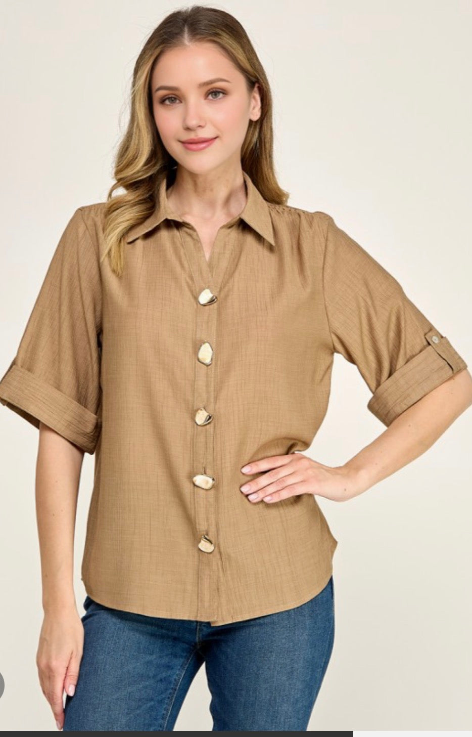 Savannah Button Blouse