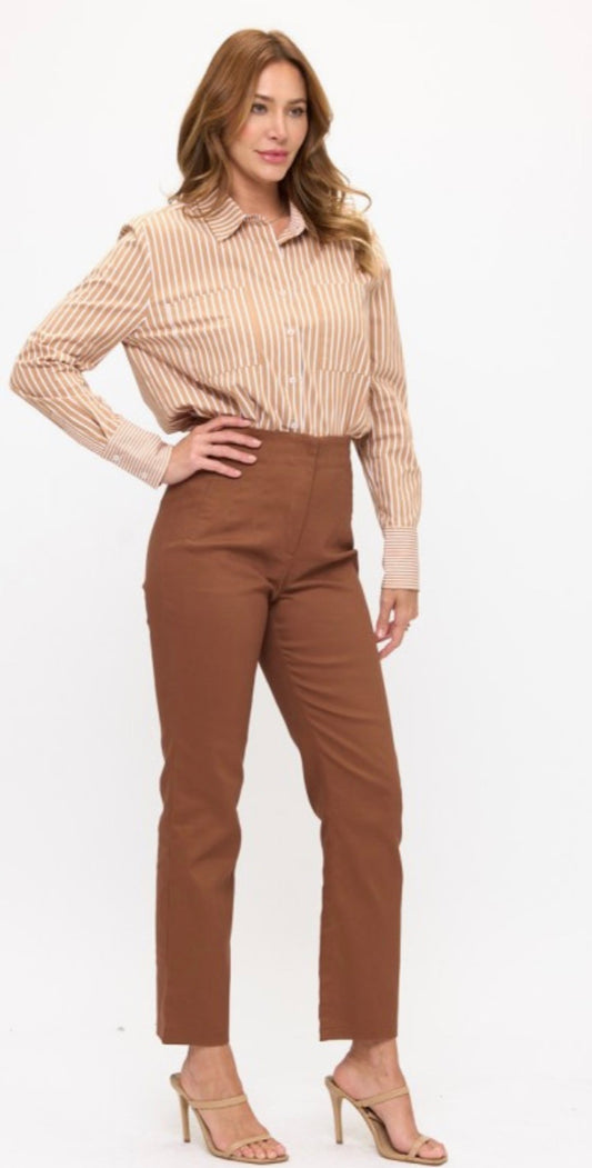 Mocha Stripe Blouse