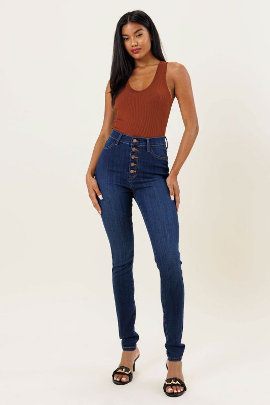 Sculpt Fit Button Jeans