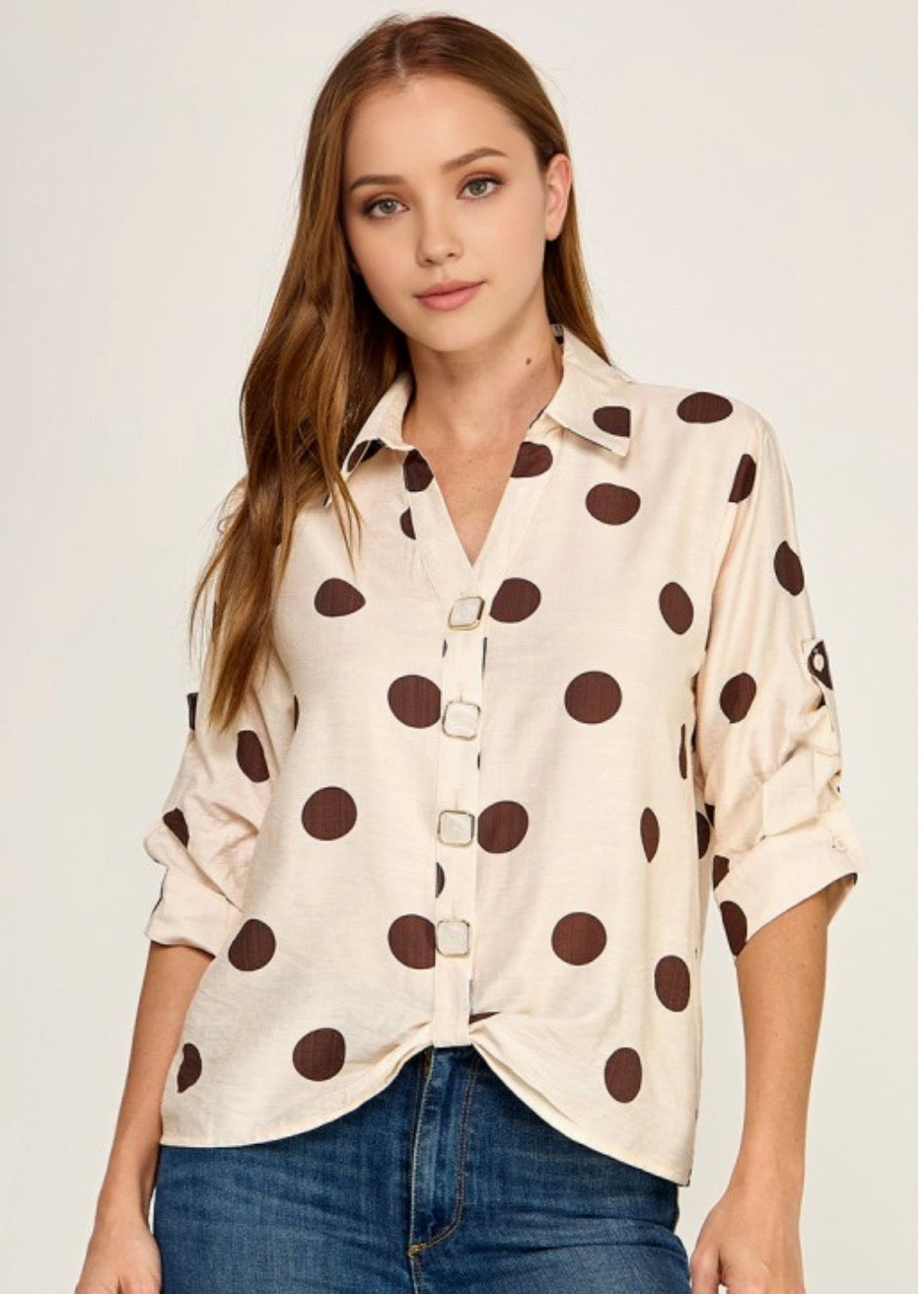 Amelia Polka Dot Blouse