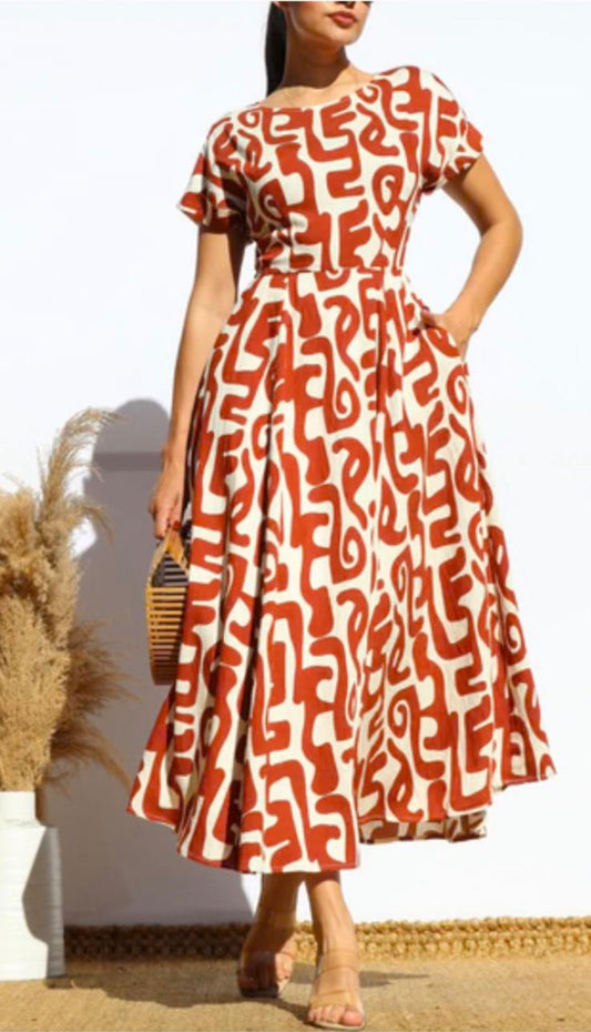 Terracotta Muse Dress