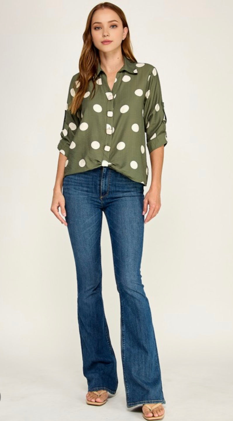 Amelia Polka Dot Blouse
