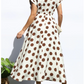 Mocha Polka Midi Dress